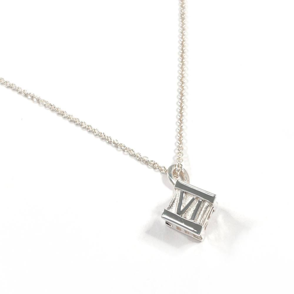 TIFFANY&Co. Tiffany Atlas Cube Necklace, Sterling Silver 925, Silver, Women's